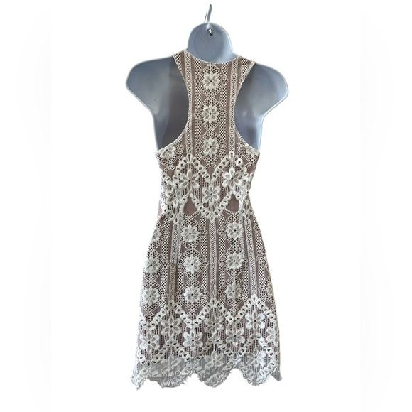For Love and Lemons lace dress XS sleeveless stretch racer back lightweight - Picture 2 of 11